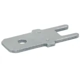 Faston plug, 6.3 x 0.8 mm, L 16 mm, uninsulated, angled, 2030