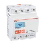 Energy meter, three-phase with neutral, non expandable, 80A direct connection, 4U, RS485 interface, multi-measurements
