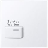 Central plate for duty room display unit, active white glossy, system M
