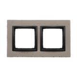 Double concrete frame, black