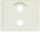 Centre plate imprinted symbol curve for small sound system, arsys, whi