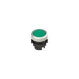 Spring-return green flush pushbutton