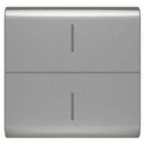 REPLACEABLE BUTTON KEY FOR ECO CONNECTED PUSH BUTTON - 2 MODULES - TITANIUM - CHORUSMART