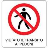 Rectangular prohibition signs - 330 x 350 mm