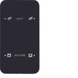 Touch sensor, 2-gang comf, intg bus coupling unit, KNX - R.1, glass bl