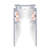 3m mounting track deep, 48V TRACK, white, DALI