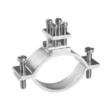 Grounding clamp 10.5 - 2'' (47.9-59.6 mm) 2 x 4 - 50 mm² wire rope - wire ø 8 mm