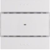 Touch sensor 1-fold comfort with text field, polar white, matt, S.1/B.1/B.3/