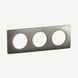 PLATE 3 GANG SATIN STEEL