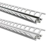 Aluminum profile DR for tiling and paving, 56x22mm, black diffusion, 2m