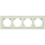 FOUR-GANG FRAME IVORY/IVORY