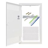 Frame and door for a combination media cabinet, vertical, 3 rows