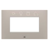 EGO SMART PLATE - IN PAINTED TECHNOPOLYMER - 4 MODULES - DARK SAND - CHORUSMART