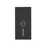 Cover with lens and socket icon 1M, black