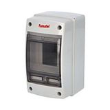 Cabinet ACQUA 3902-TTB, 2+2TE, 171x100x100mm, transparent plastic door, IP65