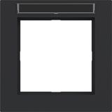 Cover frame single, text field, A.1, matte night black