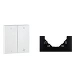 DOUBLE ROCKER FOR TWO-WAY SWITCH FAN MATTE BK
