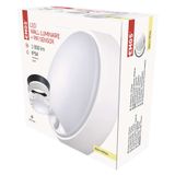 LED Ceiling lamp ZURI, round, black/white PIR 14W warm white