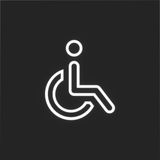 Foil for LED signal insert, with "wheelchair" symbol, A.x/C.x
