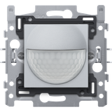 Motion detector, 230 V, 8 m, 180°, wall detector, for flush-mounting box, sterling coated