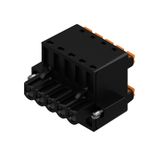 PCB plug-in connector, female plug, 5.08 mm, Number of poles: 5, 180°, PUSH IN with actuator, Clamping range, max. : 3.31 mm², Box