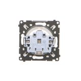 Dimmer for dimmable LED's, rotary-push, 1 pole, Silver matt, metalic