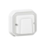 PLEXO CABLE OUTLET WITH CABLE GRIP - WHITE - FLUSH