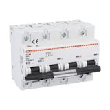Miniature circuit breaker, 1P, 2P, 3P and 4P - 10kA, characteristic C, 80A