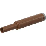 4 mm socket, crimp connection, 1.0 mm², mounting Ø 9.6 mm, CAT II/CAT III, brown, 66.2053-27