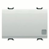 TWO-WAY SWITCH 1P 250V ac - 16AX ILLUMINABLE - WITH REPLACEABLE NEUTRAL LENS - 3 MODULES - SATIN WHITE - CHORUSMART