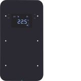 Touch sensor 2gang thermostat, display, intg bus coupl. unit,KNX-R.1, 