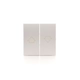 Rockers for roller blind push button SZP1M, Silver matt, metalic