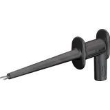 Clamp test probe, black, max. 2 mm, L 75 mm, CAT II, socket 2 mm, 65.9187-21