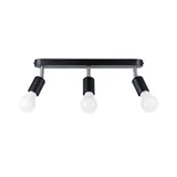 CEILING LAMP FORNES 3 BLACK E27 3X60 IP20