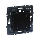 WIRELESS BATTERYLESS CONTROL 4 SCENES VALENA NEXT BLACK (CT à 24 C62)