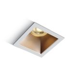 WHITE GU10 10W BRASS REFLECTOR DARK LIGHT
