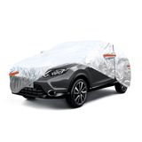 ALUMINIUM CAR COVER with ZIP, REFLECTIVE, 120g + cotton,Silver,  size: SUV/VAN L