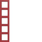 Cover frame 5-way, A.1, glossy red