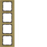 Frame 4gang, B.3, al. gold/ant. matt, al. anodised