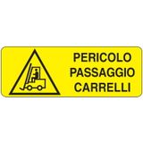 Rectangular danger sign - 350 x 125 mm