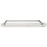 Patchpanel 19" empty for 48 modules (SFB), 1U, stainless