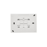 Double socket outlet with earthing, without shutters, (module), Simon 24, IP20, 16A, black matt