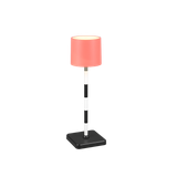 Fernandez LED outdoor table lamp red/black-white rechargeable