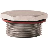 Plug Hexagonal with O-ring ATEX EXD Nickel Plated Brass M32 Metallic R