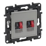 DOUBLE LOUDSPEAKER SOCKET ALUMINIUM