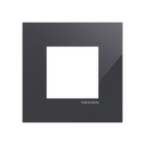 Frame 1-gang / 2-modules - Niessen logo - S - Tacteo Black