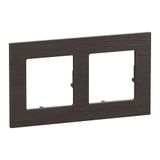 2 GANG PLATE DARK OAK