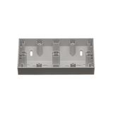 Double surface mouted corner box, matt aluminum