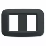 YES MOULDED FR.PLATE 1+1M.NOIR GREY