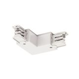 L-connector for S-TRACK 3-circuit track, earth inside,